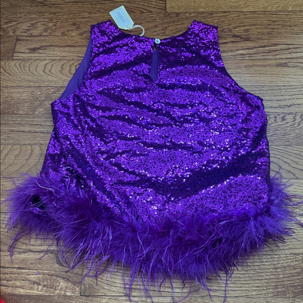 Sequin And Feathers Statement Top - image 7